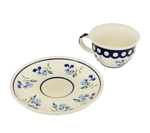 Filiżanka i spodek Ø 10,2/14,2 cm V 0,11 L Bolesławiec GU716DEK890