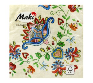 Serwetki papierowe Koronka beż -OPAKOWANIE 20 SZT. 