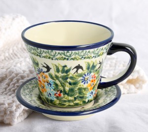 Filiżanka i spodek V 0,24 L Bolesławiec GU1802DEKDU182