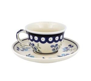 Filiżanka i spodek Ø 10,2/14,2 cm V 0,11 L Bolesławiec GU716DEK890