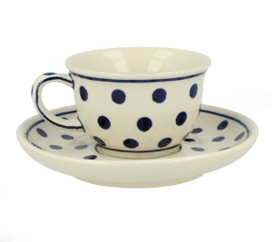 Filiżanka i spodek Ø 10,2/14,2 cm V 0,11 L Bolesławiec GU716DEK37