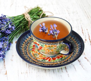 Filiżanka i spodek Ø 10,2/14,2 cm V 0,11 L Bolesławiec GU716DEK312ART