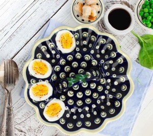 Talerz jajeczny ø 24,0 cm Bolesławiec GU1559DEK487