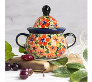 Sugar bowl V 0,35 L GU944DEKDU205 Bolesławiec Pottery