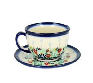 Filiżanka i spodek V 0,2 L Łąka Galia