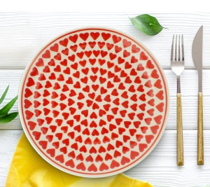 Plate ø 19,0 cm Love Bolesławiec Pottery Galia