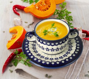 Bulionówka i spodek  oryginalna bolesławiec w niebieskie wzory