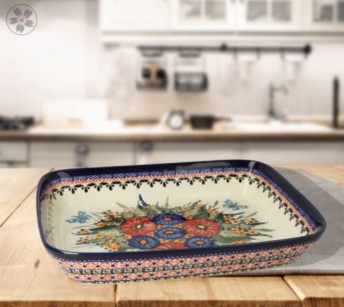 Półmisek do zapiekania 19,5 x 25,5 cm Bolesławiec GU370DEK149ART