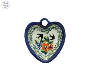 Heart-bowl 7,8 x 7,0 cm GU1248DEKDU182 Bolesławiec Pottery