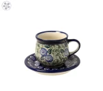 Filiżanka i spodek do podwójnego espresso V 0,07 L Bolesławiec GU1121DEK1073A