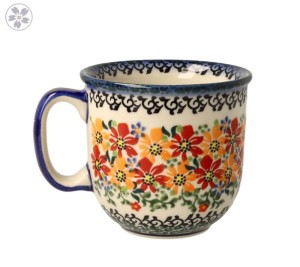 Kubek Ola V 0,25 L Pomarańczowe Kwiaty Galia