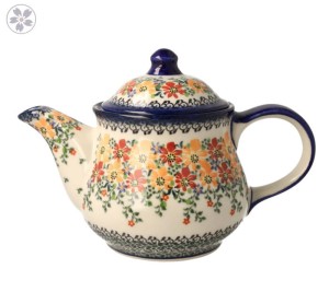 Czajnik V 1,0 L Pomarańczowe Kwiaty Galia