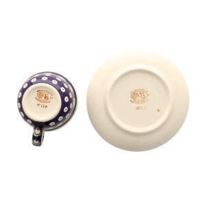 Filiżanka i spodek Ø 10,2/14,2 cm V 0,11 L Bolesławiec GU716DEK487