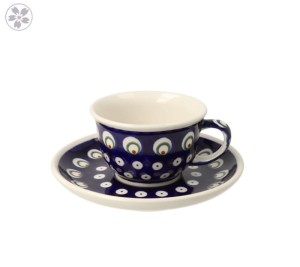 Filiżanka i spodek Ø 10,2/14,2 cm V 0,11 L Bolesławiec GU716DEK487