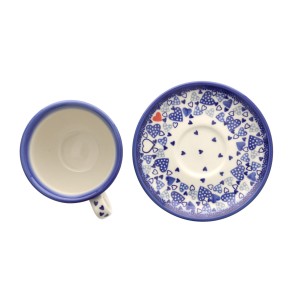 Filiżanka i spodek V 0,2 L Walentynki Galia