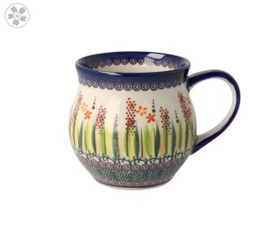 Mug V 0,33 L Wrzos Bolesławiec Pottery