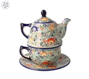 ZESTAW DO PARZENIA HERBATY, CZAJNIK 0,42L + FILIŻANKA 0,33L + SPODEK GP25 MANUFAKTURA