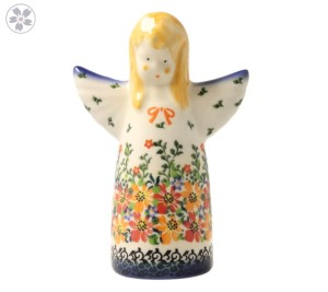 Figurka anioł stróż Pomarańczowe Kwiaty Galia