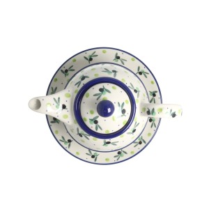 Czajnik z filiżanką Ceramika Artystyczna Bolesławiec V 0,6L i V 0,25 L LC01 DEK2414X