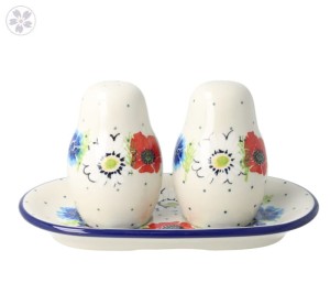 Solniczka i pieprzniczka Ceramika Artystyczna Bolesławiec komplet S131 dek2510X