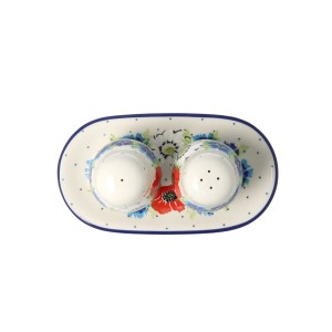 Solniczka i pieprzniczka Ceramika Artystyczna Bolesławiec komplet S131 dek2510X