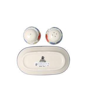 Solniczka i pieprzniczka Ceramika Artystyczna Bolesławiec komplet S131 dek2510X