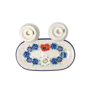 Solniczka i pieprzniczka Ceramika Artystyczna Bolesławiec komplet S131 dek2510X