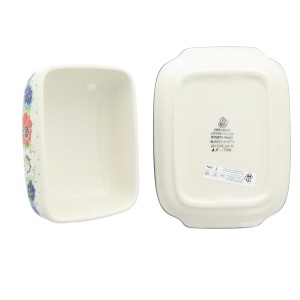 Maselnica Ceramika Artystyczna Bolesławiec kostka masła M295 dek2510X