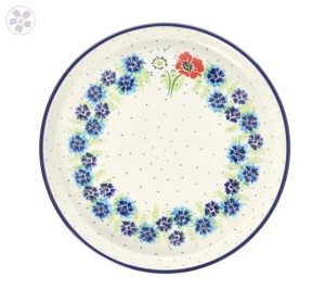 Taca Ceramika Artystyczna Bolesławiec na ciasto 24,5 cm T400 dek2510X