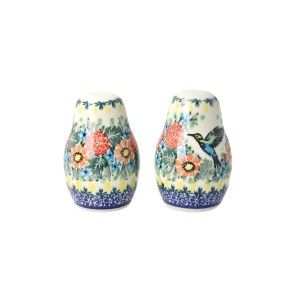 Solniczka i pieprzniczka Ceramika Artystyczna Bolesławiec komplet S131 dekU3357