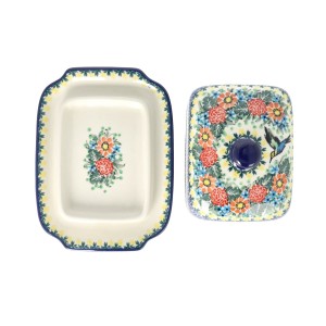 Maselnica Ceramika Artystyczna Bolesławiec kostka masła M295 dekU3357