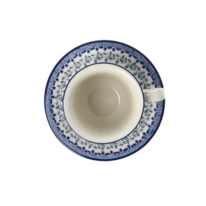 Filiżanka i spodek Ceramika Artystyczna Bolesławiec do herbaty V 0,18 L F770K dekU4830