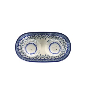 Solniczka i pieprzniczka Ceramika Artystyczna Bolesławiec komplet S131 dekU4830