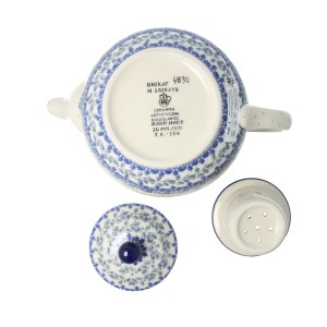 Czajnik Ceramika Artystyczna Bolesławiec do herbaty Sitko V 0,9 L E22 dekU4830