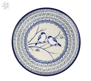 Taca Ceramika Artystyczna Bolesławiec na ciasto 24,5 cm T400 dekU4830