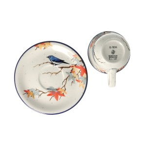 Filiżanka i spodek Ceramika Artystyczna Bolesławiec do herbaty V 0,18 L F770K dekU5074