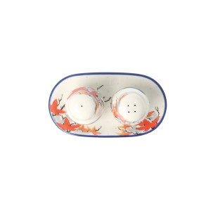 Solniczka i pieprzniczka Ceramika Artystyczna Bolesławiec komplet S131 dekU5074