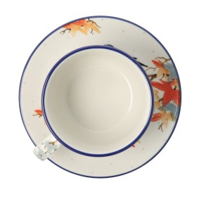 Filiżanka i spodek Ceramika Artystyczna Bolesławiec do kawy V 0,2 L F768K dekU5074