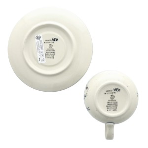 Filiżanka i spodek Ceramika Artystyczna Bolesławiec do kawy V 0,2 L F768K dekU4831