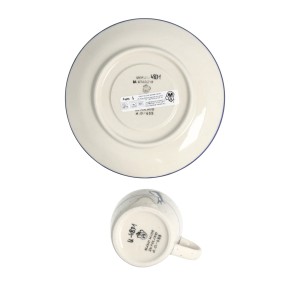 Filiżanka i spodek Ceramika Artystyczna Bolesławiec espresso V 0,09 L F66 dekU4831