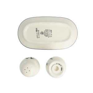 Solniczka i pieprzniczka Ceramika Artystyczna Bolesławiec komplet S131 dekU4831