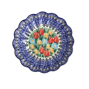 Miska Ceramika Artystyczna Bolesławiec falbanka V 0,72 L M249 dekU4475