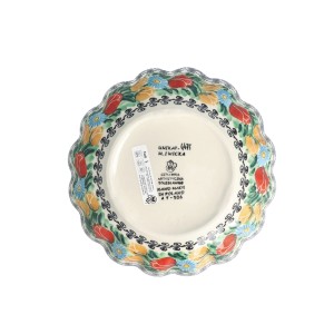 Miska Ceramika Artystyczna Bolesławiec falbanka V 0,72 L M249 dekU4475