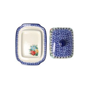 Maselnica Ceramika Artystyczna Bolesławiec kostka masła M295 dekU4475