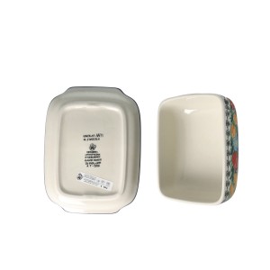 Maselnica Ceramika Artystyczna Bolesławiec kostka masła M295 dekU4475