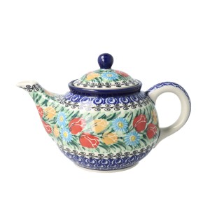 Czajnik Ceramika Artystyczna Bolesławiec do herbaty Sitko V 0,9 L E22 dekU4475