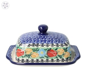 Maselnica Ceramika Artystyczna Bolesławiec kostka masła M295 dekU4475