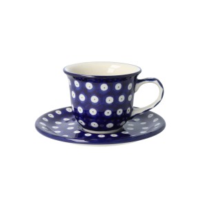 Filiżanka i spodek Ceramika Artystyczna Bolesławiec do herbaty V 0,18 L F770K dek70AX