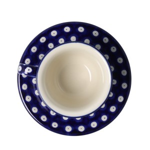 Filiżanka i spodek Ceramika Artystyczna Bolesławiec do herbaty V 0,18 L F770K dek70AX