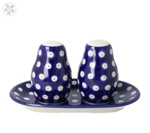 Solniczka i pieprzniczka Ceramika Artystyczna Bolesławiec komplet S131 dek70AX